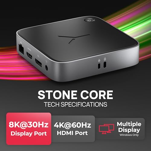 Brydge Stone CORE Powered Charging Docking Station 10 Ports Dual Monitor Docking Station