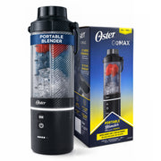 Oster GoMAX Portable Blender — Anti-Jam Reversible Blade, Detachable Travel Cup, 2x Powerful Motor — Leakproof & Dishwasher-Safe Personal Blender for Smoothies (20 Oz. Black)