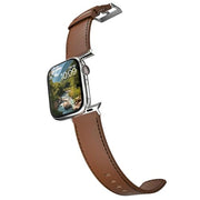 MobyFox Leather Watch Band - compatible Apple Watch Band for iWatch Series 10 9 Ultra 8 7 6 5 4 3 2 1 SE - (Premium Brown)