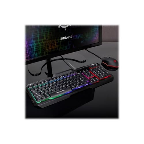 Accessory Power Infiltrate KL2 Membrane Gaming Keyboard - Quiet Keyboard with 3 Multi Color LED Lighting Modes