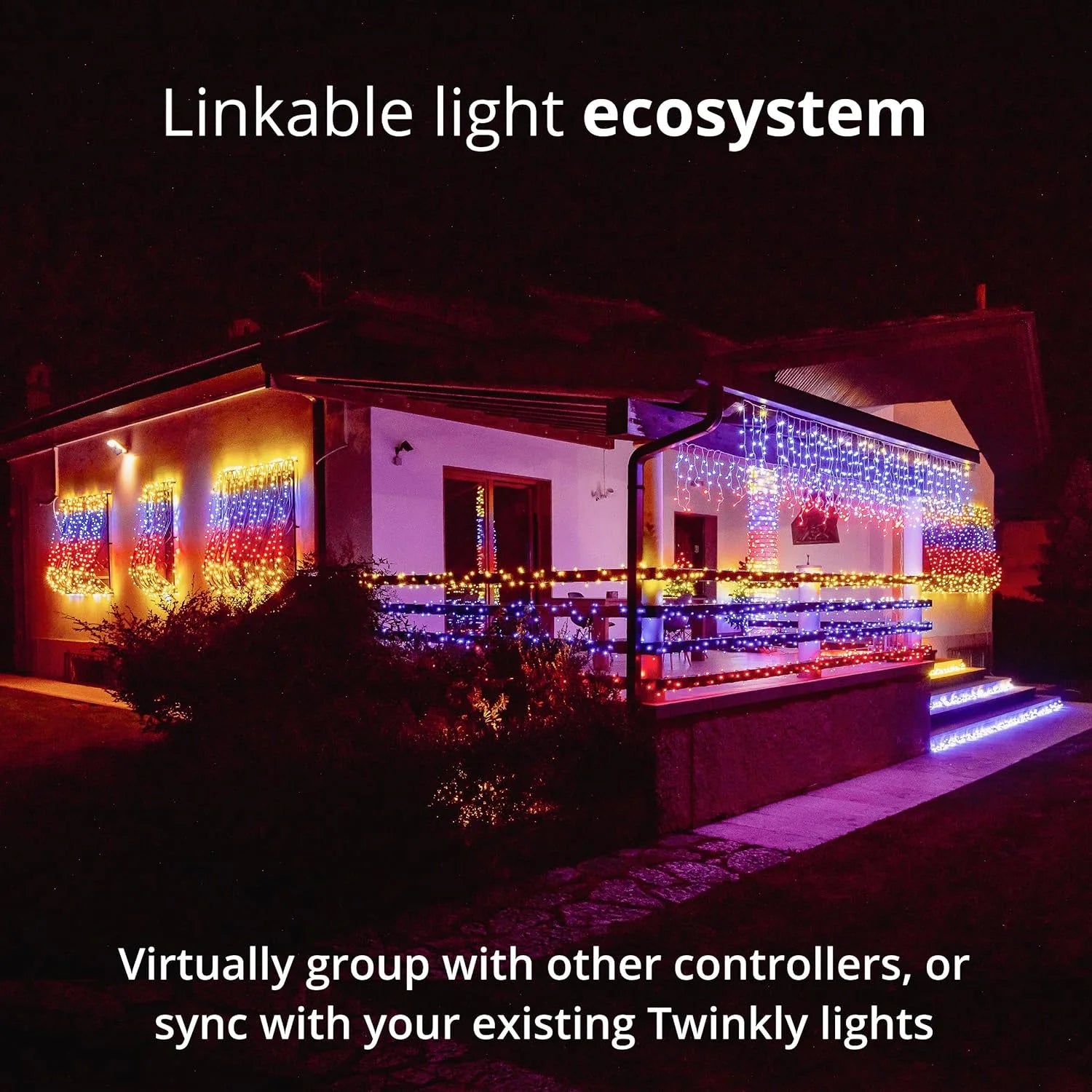 Twinkly Plus Outdoor RGB-W LED String Lights, 1000 Lights, Corded Electric