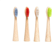 A Good Company Toothbrush Head 4-Pack from Bamboo, Multicolored, Regular