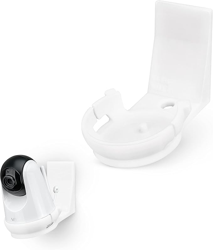 BRAINWAVZ Adheasive Wall Mount for VAVA Baby Monitor Camera (VA-IH006) Shelf - No Screws, Easy to Install, No Mess, Strong Mount Holder, White