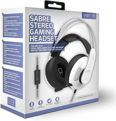 Venom Sabre Multi-Format Gaming Headset - White