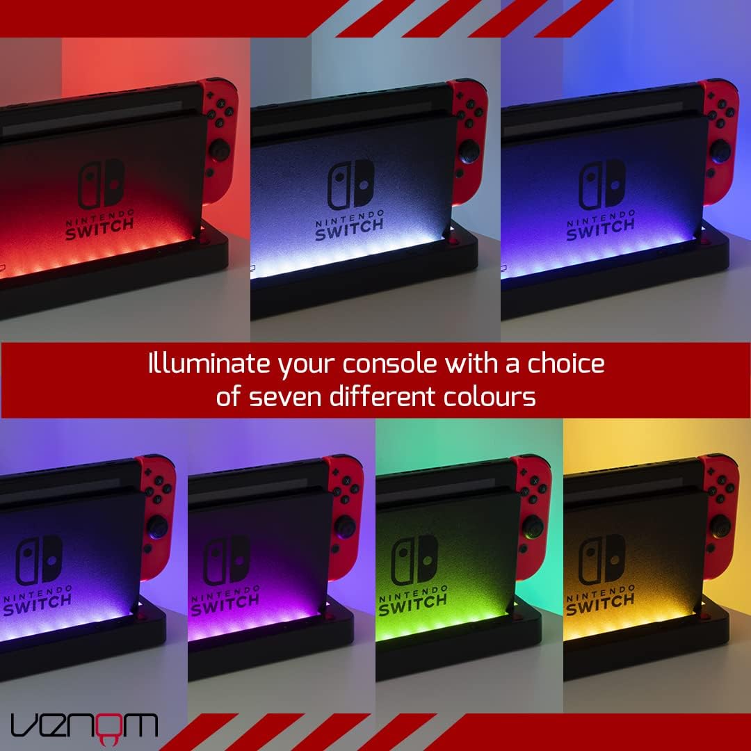 Venom Multi-Colour LED Light-up Console Stand (Nintendo Switch)
