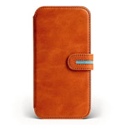 Bluebonnet - iPhone 15 Pro Max Case Folio, Calfskin Leather, Magsafe Compatible, Wireless Charging, Designed for Organization - Tuscan Tan