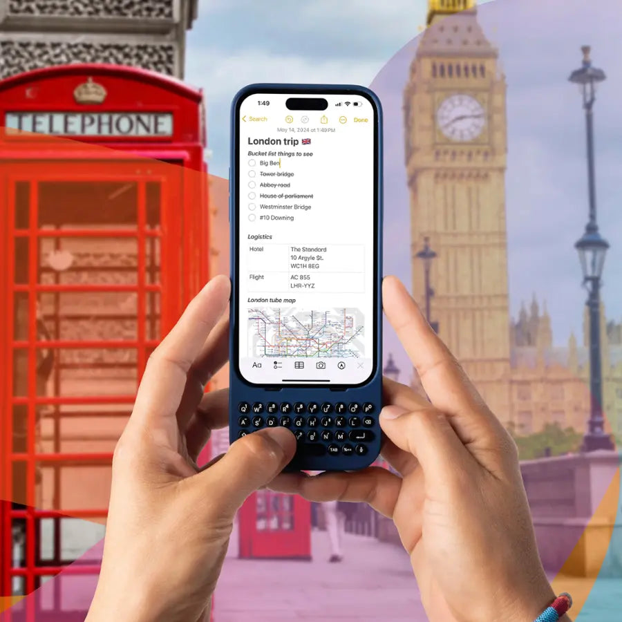 Clicks - Keyboard for Apple iPhone 15 Pro Max - Royal Ink