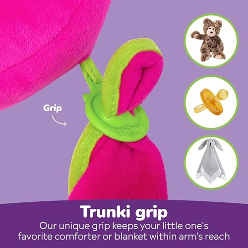 Trunki Kid's Travel Neck Pillow & Chin Rest | Support Sleepy Heads in the Car Seat, Plane, Bike or Pram | Yondi SMALL Betsy (Pink)