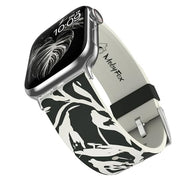 MobyFox Silicone Watch Band - compatible Apple Watch Band for iWatch Series 10 9 Ultra 8 7 6 5 4 3 2 1 SE - (Midnight Flora, Black)