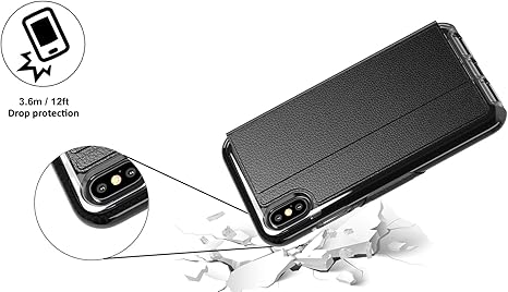 tech21 Evo Wallet Phone Case Cover for Apple iPhone Xs Max - Black