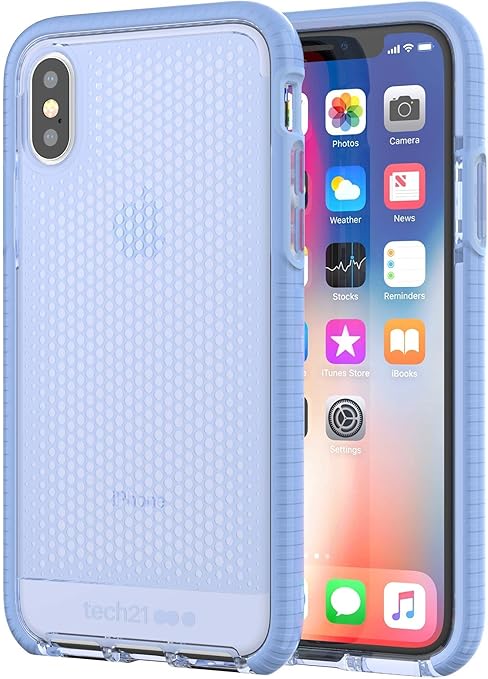 tech21 Evo Mesh Phone Case for Apple iPhone X and Xs - Lilac Blue