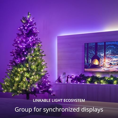Twinkly Strings 600 LED RGB, Including White, LED Light String, Smart Multicolor LED Lights, Christmas Lights, Mappable LEDs, IP44, Green Wire, Packaging May Vary, 157.5ft