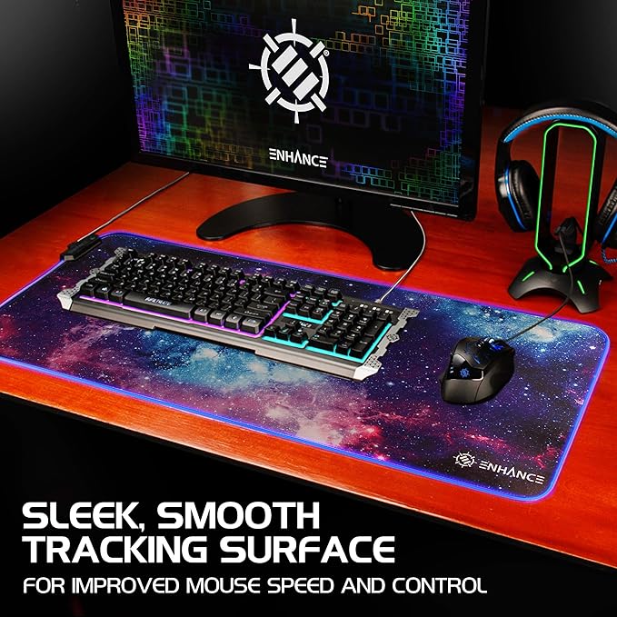 ENHANCE LED Soft XXL Gaming Mouse Mat