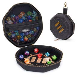 Accessory Power Tabletop Gaming Dice Case and Dice Rolling Tray - Dice Tray and Storage Container for up to 150 RPG Dice