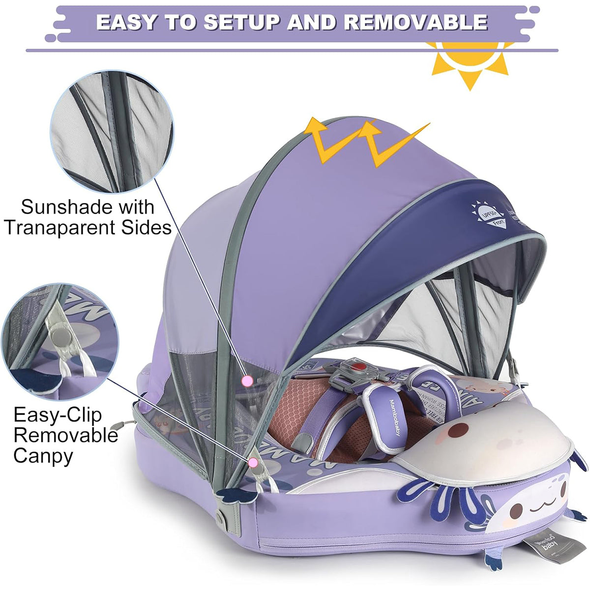 Mambobaby Float - Sunny Navigator - Axolotl Purple