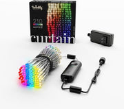 Twinkly Christmas Curtain Lights 210 RGB+W LEDs - App-Controlled, Indoor & Outdoor Use, Compatible with Google Assistant, Amazon Alexa, Apple HomeKit, Bluetooth & WiFi Connectivity Ecomm Packaging