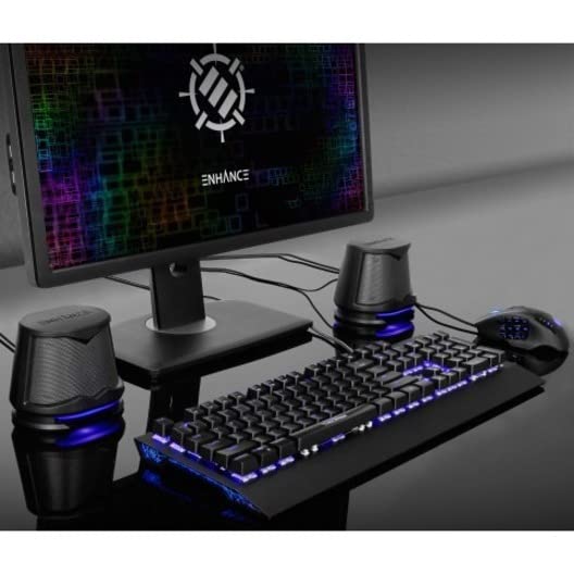 ENHANCE SB2 Computer Speakers Blue LED