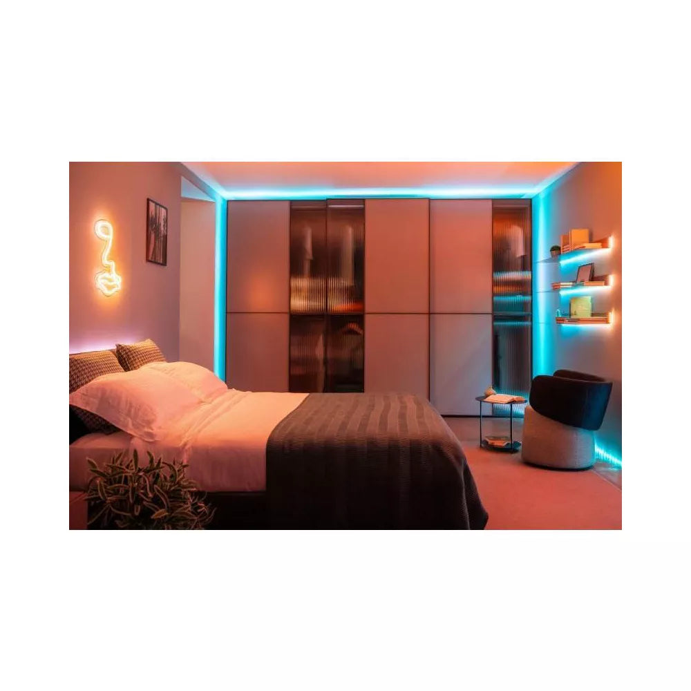 Twinkly Flex 7ft, LED Tube Multi Color, RGB LED Strip Flexible, Compatible with Alexa & Google, 16 M+ Colors, USB C Power, App Mapping, White Wire