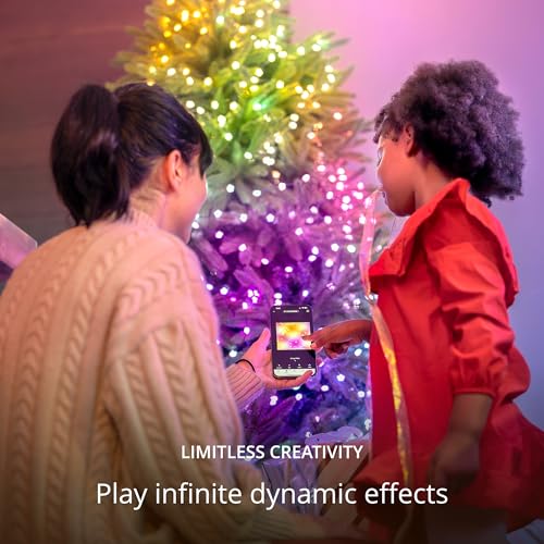 Twinkly Strings USB-C Candle 100 LED, Candle-Shaped LED Light String, RGB Multicolor LED Lights, Valentine's Day Lights, Compatible with Alexa, Google Home, USB-C Power, Transparent Wire, 19.7ft
