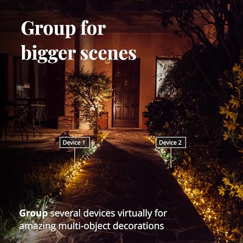 Twinkly Cluster 19.7ft White, Dense String of 400 LED Lights, in- and Outdoor Smart Multicolor LED Lights, Compatible with Alexa and Google Home, Gaming, IP44, App Mapping, Green Wire