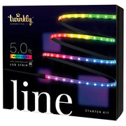 Twinkly Line Extension Kit 5ft, Magnetic and Adhesive Multicolor LED Strip, Pair It with Line Starter Kit, Compatible with Alexa, and Google Home, 16 M+ Colors, App Mapping, Black Wire