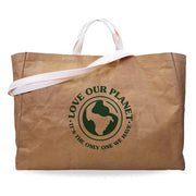 Reusable Grocery Bag   Large Sustainable Washable Paper Tote with Reinforced Seams. Foldable and Durable.
