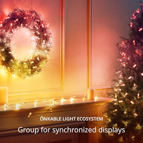 Twinkly Strings USB-C Candle 100 LED, Candle-Shaped LED Light String, RGB Multicolor LED Lights, Valentine's Day Lights, Compatible with Alexa, Google Home, USB-C Power, Transparent Wire, 19.7ft