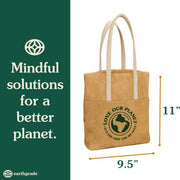 Reusable Grocery Bag   Large Sustainable Washable Paper Tote with Reinforced Seams. Foldable and Durable.