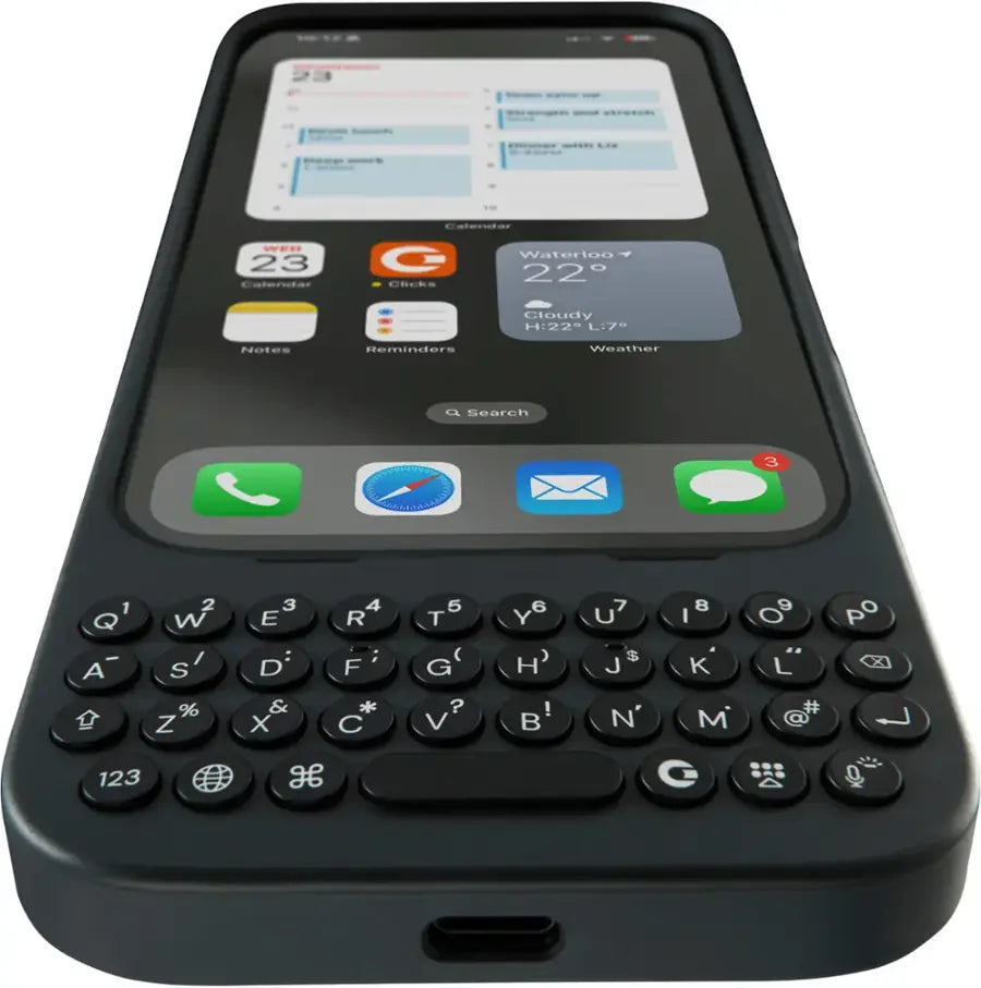 Clicks - Keyboard for Apple iPhone 16 - Onyx