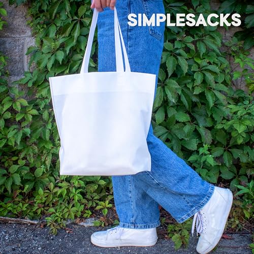 90 Pack Non-Woven Heavy-Duty Reusable Reusable Shopping Bags with Handles - Grocery Bags Bulk