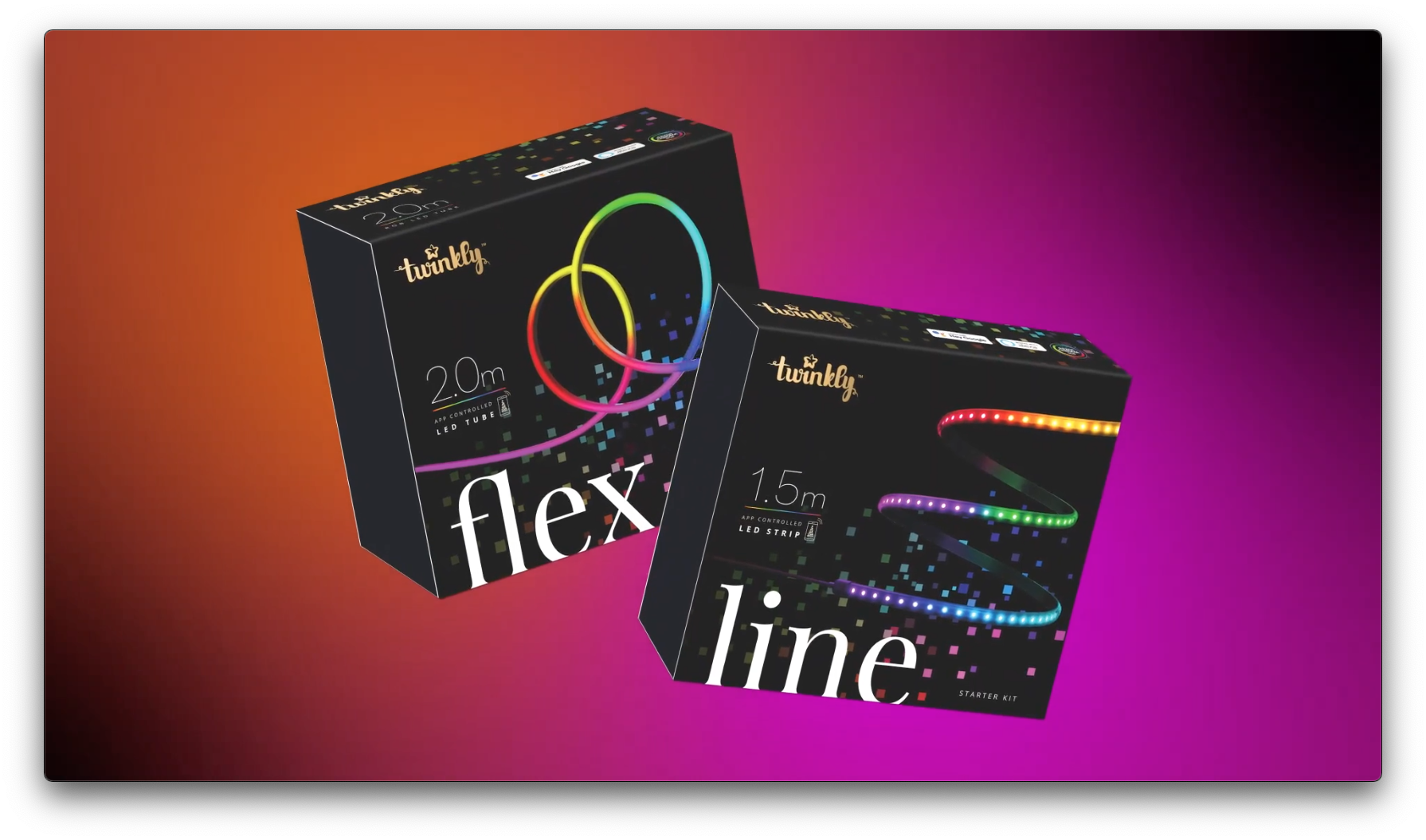 Twinkly Line Extension Kit 5ft, Magnetic and Adhesive Multicolor LED Strip, Pair It with Line Starter Kit, Compatible with Alexa, and Google Home, 16 M+ Colors, App Mapping, Black Wire