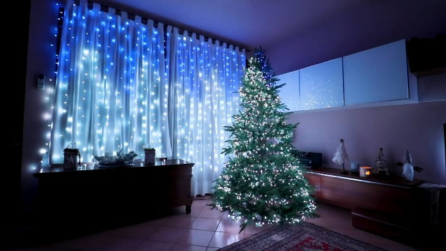 Twinkly Cluster 19.7ft RGB, Dense Strip of 400 LED Lights, in- and Outdoor Smart Multicolor LED Lights, Compatible Alexa and Google Home, Gaming Lights, IP44, App Mapping, Green Wire