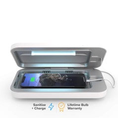 Phone Soap - Cell Phone Sanitizer Duel Universal Charger 360-Degree UV-C Light (White)