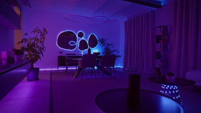 Twinkly Dots 10ft, Multicolor 60 LED Strip, Flexible RGB LED Strip, Compatible with Alexa and Google Home, Gaming, 16 M+ Colors, USB Powered, App Mapping, Transparent Wire