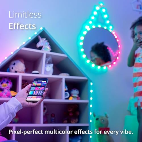 Twinkly Candies App-Controlled Candle-Shaped USB-C LED Light String, 100 RGB (16 Million Colors) 6 M/19.7 FT. Clear Wire. USB-C Adapter Not Included Ecomm Packaging