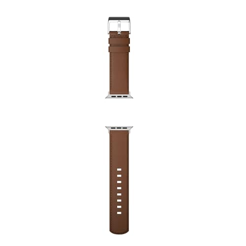 MobyFox Leather Watch Band - compatible Apple Watch Band for iWatch Series 10 9 Ultra 8 7 6 5 4 3 2 1 SE - (Premium Brown)