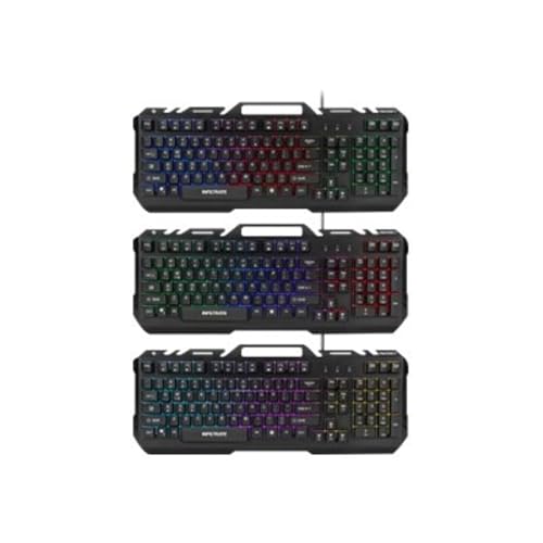 Accessory Power Infiltrate KL2 Membrane Gaming Keyboard - Quiet Keyboard with 3 Multi Color LED Lighting Modes
