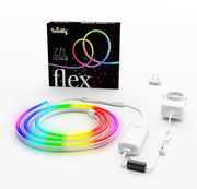 Twinkly Flex 7ft, LED Tube Multi Color, RGB LED Strip Flexible, Compatible with Alexa and Google Home, Gaming Lights, 16 M+ Colors, USB C Powered, App Mapping, White Wire